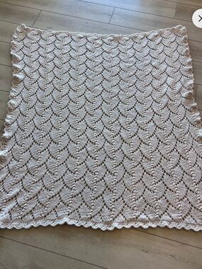 Women’s Crochet Afghan Light Beige/Cream